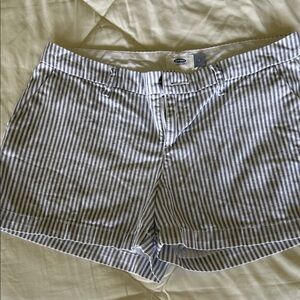 Striped light blue Women's Shorts